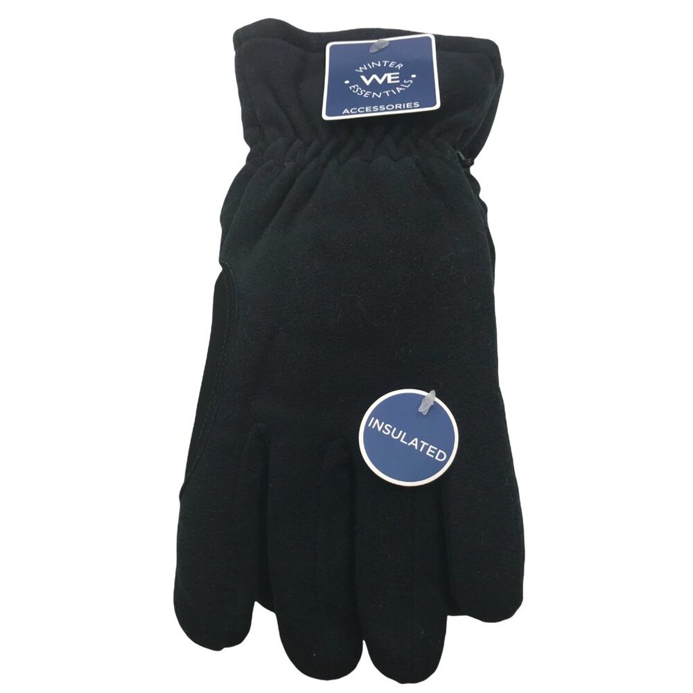 Winter Essentials Unisex L/XL Black Insulated Gloves New